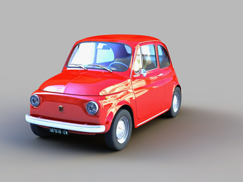 Fiat 500 rossa