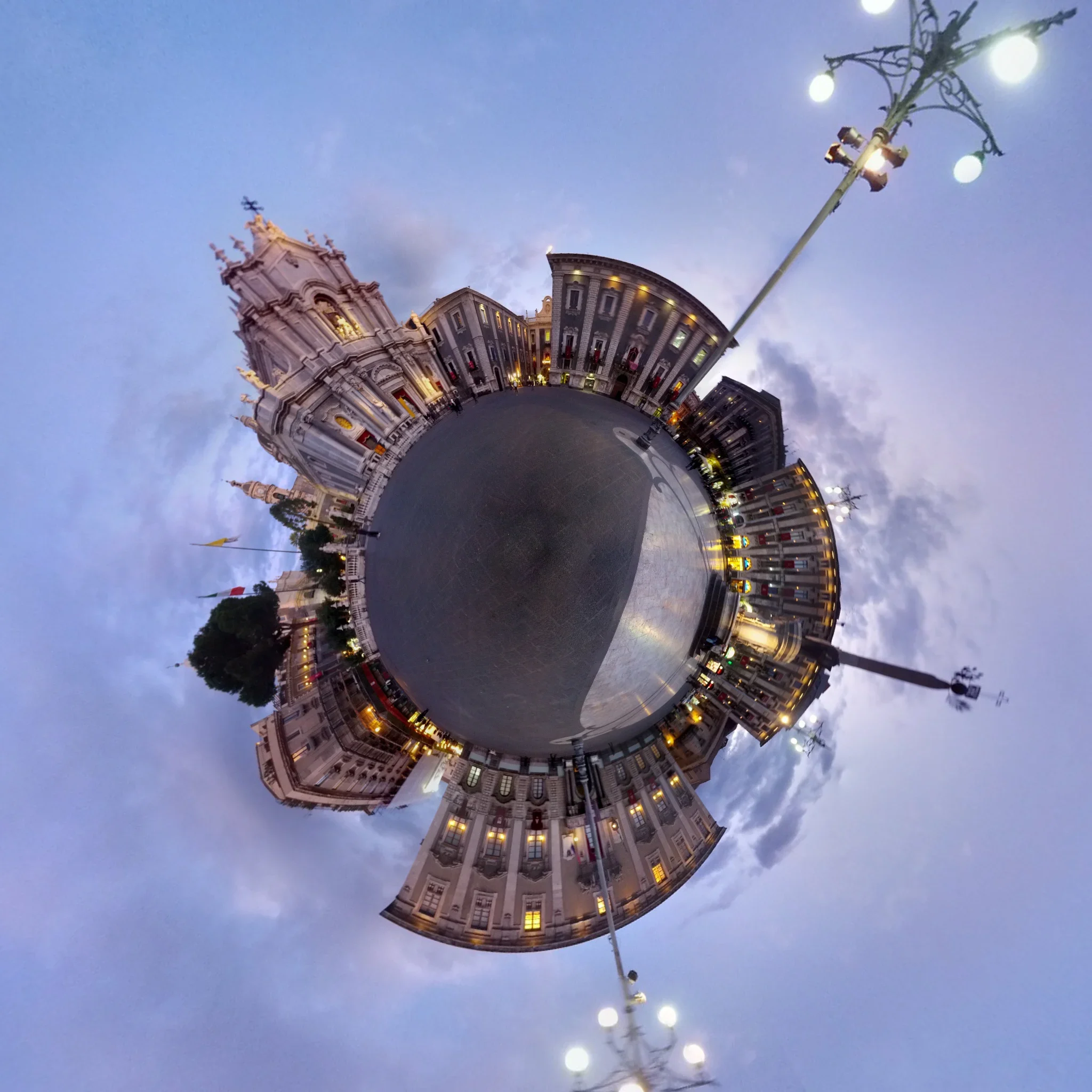 Tiny Planet di Catania - piazza Duomo